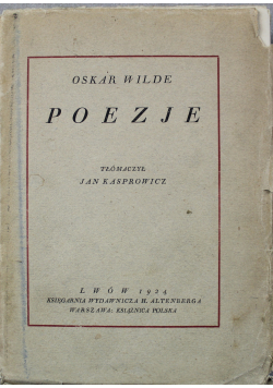 Wilde Poezje 1924 r
