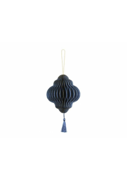 Bombka papierowa honeycomb Latarnia granat 13,2x15