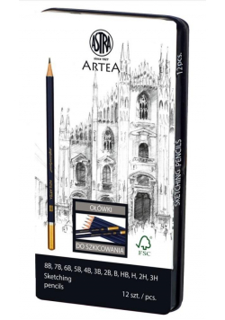 Zestaw ołówków do szkicowania Artea 12szt ASTRA
