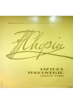 Fryderyk Chopin Dzieła wszystkie Etiudy op 25 Płyta Winylowa
