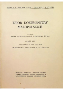 Zbiór dokumentów małopolskich Część IV