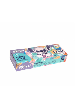 Farby plakatowe Disney Fashion Stitch 20ml 12 kolorów pastel