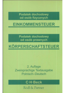 Podatek dochodowy od osób fizycznych Einkommensteuer Podatek dochodowy od osób prawnych Korperschaftsteuer