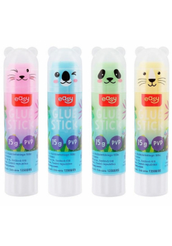 Klej w sztyfcie PVA 15g Zwierzątka (24szt) EASY