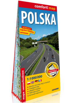 Polska laminowana mapa samochodowa 1:1 000 000