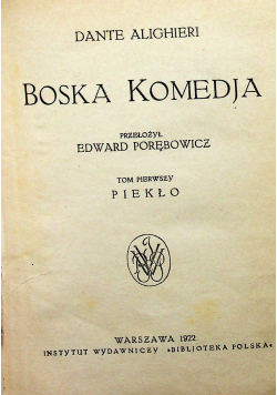 Boska komedja 1922 r