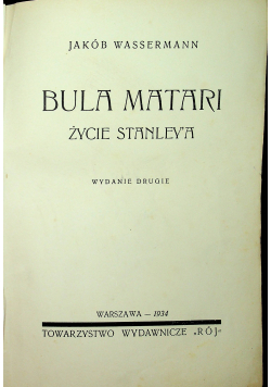 Bula Matari Życie Stanleya 1934