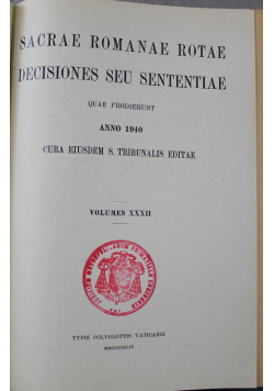 Sacrae Romanae Rotae Decisiones Seu Sententiae tom 32