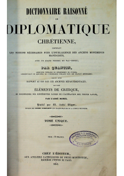 Encyclopedie theologiue ou serie de dictionnaires su toutes les parties de la science religieuse 1846 r