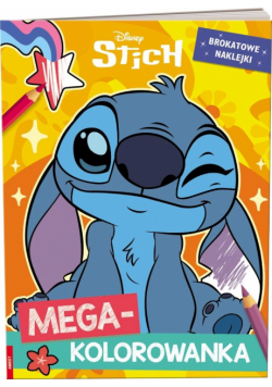 Disney Stich Mega kolorowanka brokatowe naklejki KOLB-9101