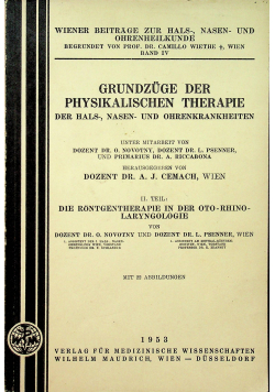 Grundzuge der Physikalischen Therapie II Theil