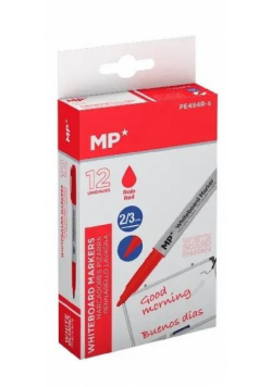 Marker do tablic 2,0/3,0mm czerwony (12szt)