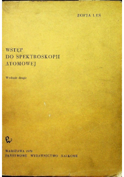 Wstęp do spektroskopii atomowej