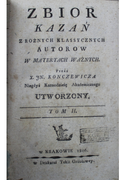 Zbiór kazań tom 2 1806 r.