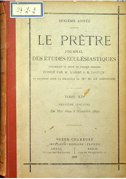 Le Pretre Tom XIV Nr 1 do 26 1899 r.