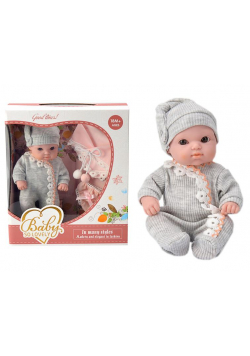 Lalka gumowa - szare ubranko 18 cm