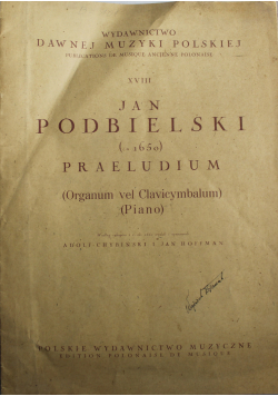 Praeludium  Organum vel Clavicymbalum Piano 1947r