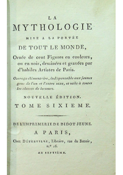 La Mythologie De Tout Le Monde VI 1799 r.