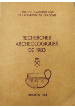 Recherches archeologiques de 1983