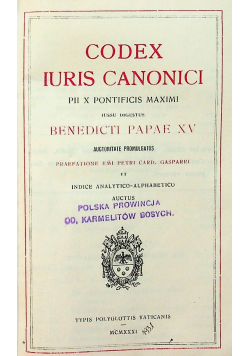 Codex iuris canonici 1931 r.