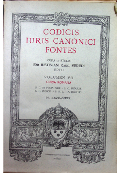 Codici Iuris Canonici Fontes 1935 r