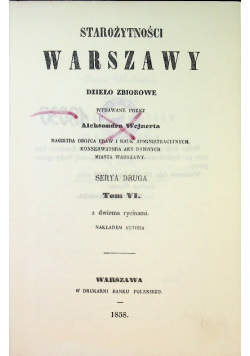 Starożytnosci Warszawy Tom IV