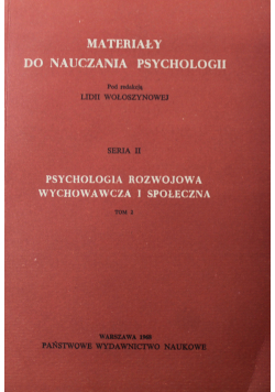 Materiały do nauczania psychologii Seria II Tom 2