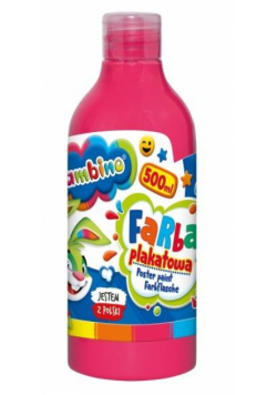 Farba plakatowa różowa 500ml BAMBINO