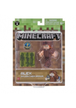Minecraft Alex w skórzanej zbroi