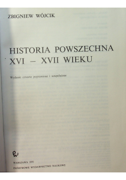 Historia powszechna wiek XVI XVII