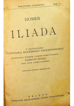 Homer Iliada 1923 r