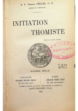 Initiation thomiste 1925 r