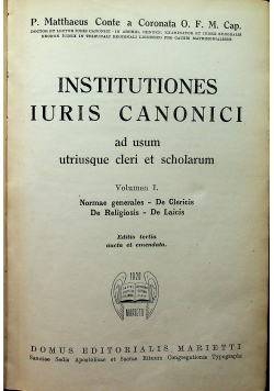 Institutiones iuris canonici ad usum utriusque cleri et scholarum 1947 r