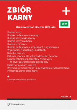 Zbiór karny PLUS Kodeks karny Kodeks postępowania karnego