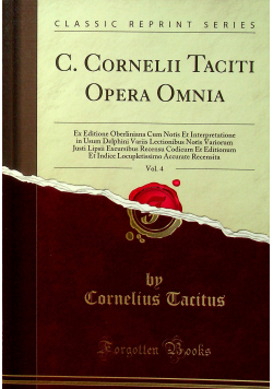 C Cornelii Taiti Opera Omnia reprint z 1821 r