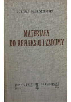 Materiały do refleksji i zadumy