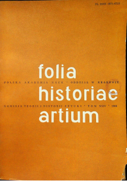 Folia historia artium XXIV