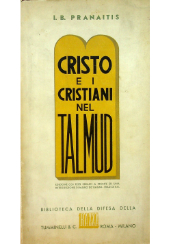 Cristo e i cristiani nel Talmud 1939 r.