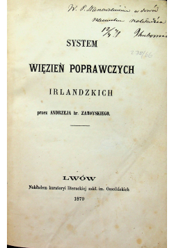System Więzień Poprawczych Irlandzkich 1870 r.
