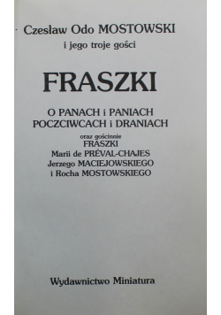 Fraszki o panach i paniach poczciwych i draniach