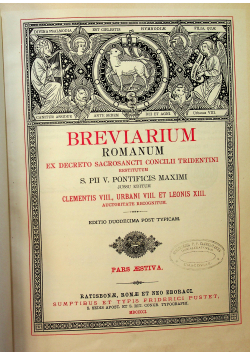 Brevarium Romanum ec derecto sacrosancti concilii tridentini 1901 r
