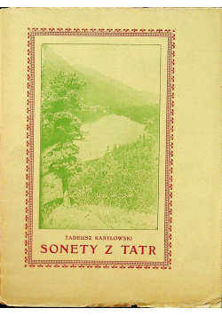 Sonety z Tatr 1920 r.