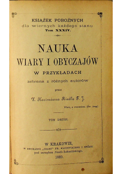 Nauka wiary i obyczajów tom 2 1889 r.