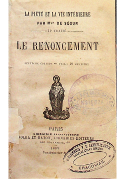 Le Renoncement 1869r