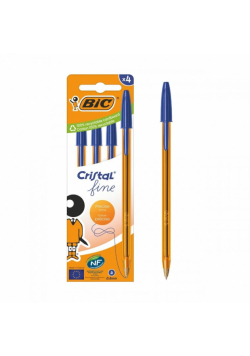 Długopis Cristal Original Fine niebieski 4szt BIC