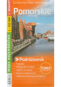Pomorskie Podróżownik turystyczna mapa samochodowa