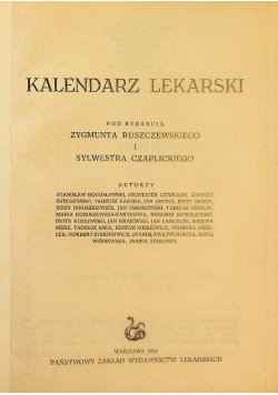 Kalendarz lekarski