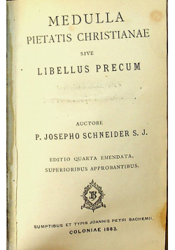 Medulla Pietatis Christianae 1883 r.