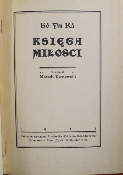 Księga miłości 1923 r.