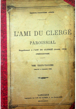 Lami du clerge 1926r